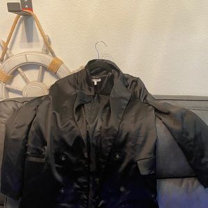 Black satin blazer